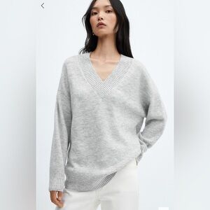 Mango oversized v-neck sweater